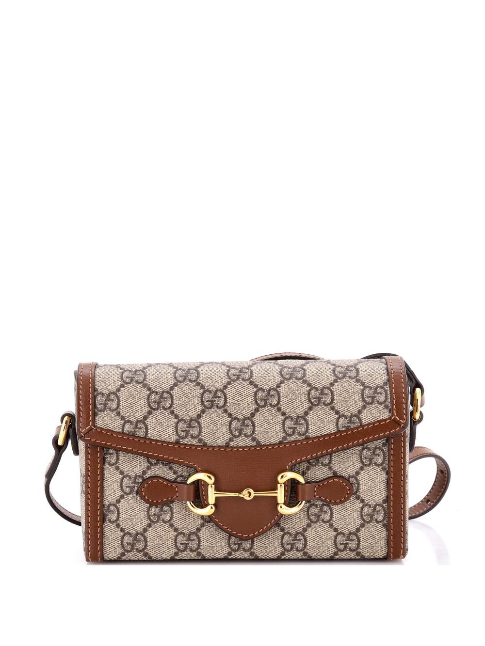 Gucci Horsebit Flap Crossbody Bag Gg #349466G12B